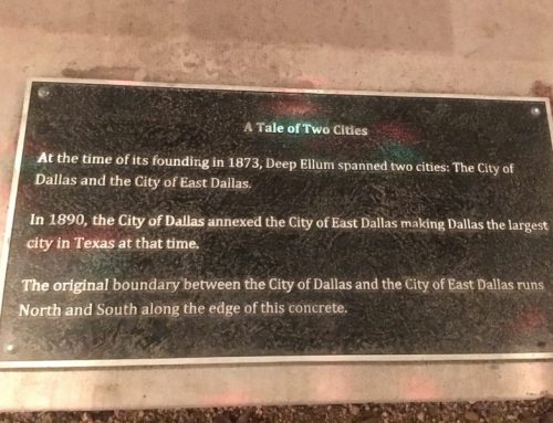 Once there was a City of East Dallas, and a trendy bar holds evidence of its annexation